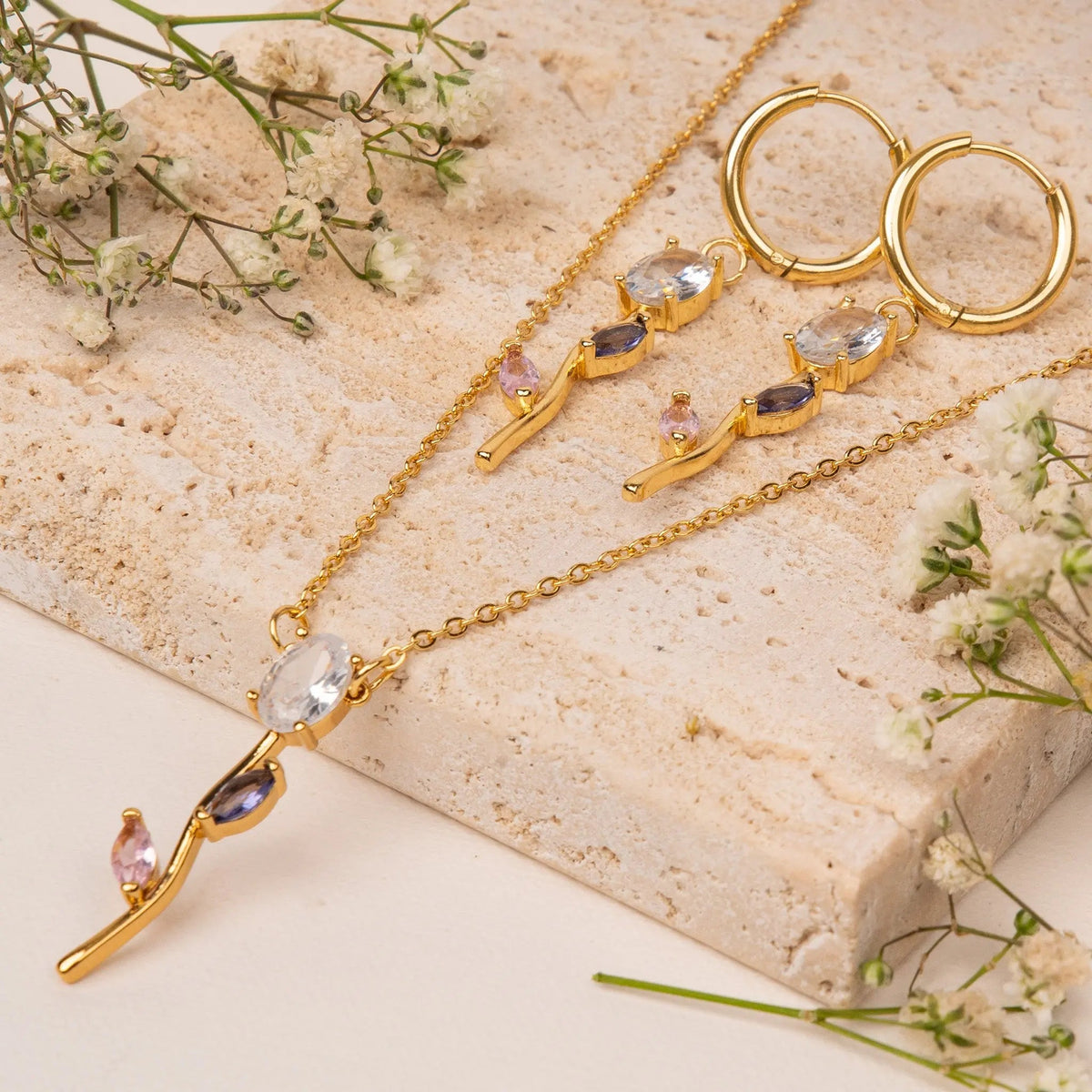Trendy Tulip Necklace set