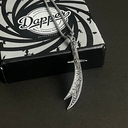 La-Fateh Illa Ali Zulfiqar Sword  Pendant Necklace