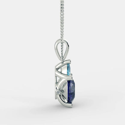 DIANA BLUE SAPPHIRE NECKLACE - 925 SILVER