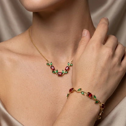 Viral Luminous Tulip U Necklace Combo
