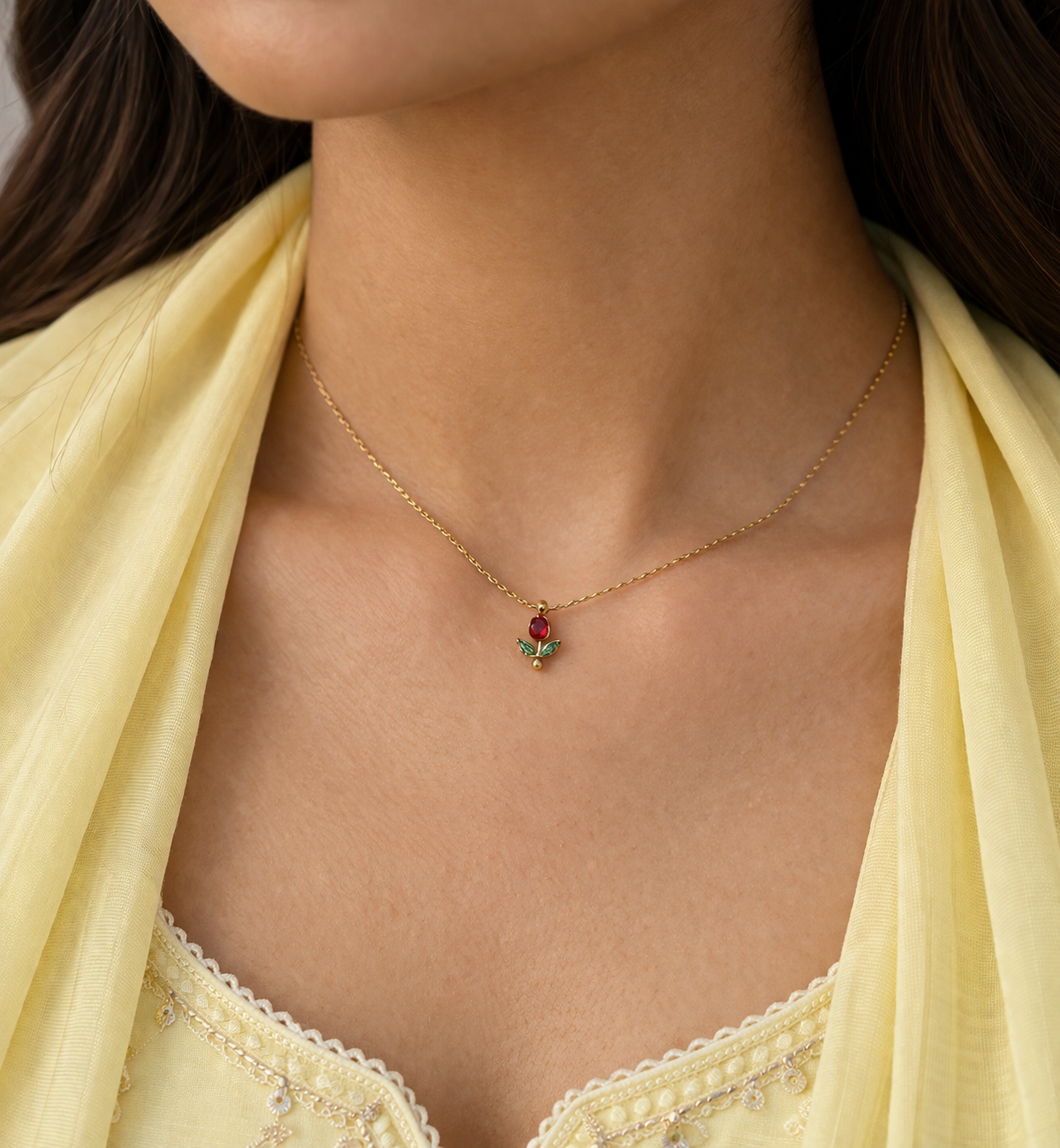 Minimal Tulip Necklace