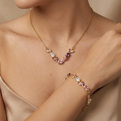 Viral Luminous Tulip U Necklace Combo