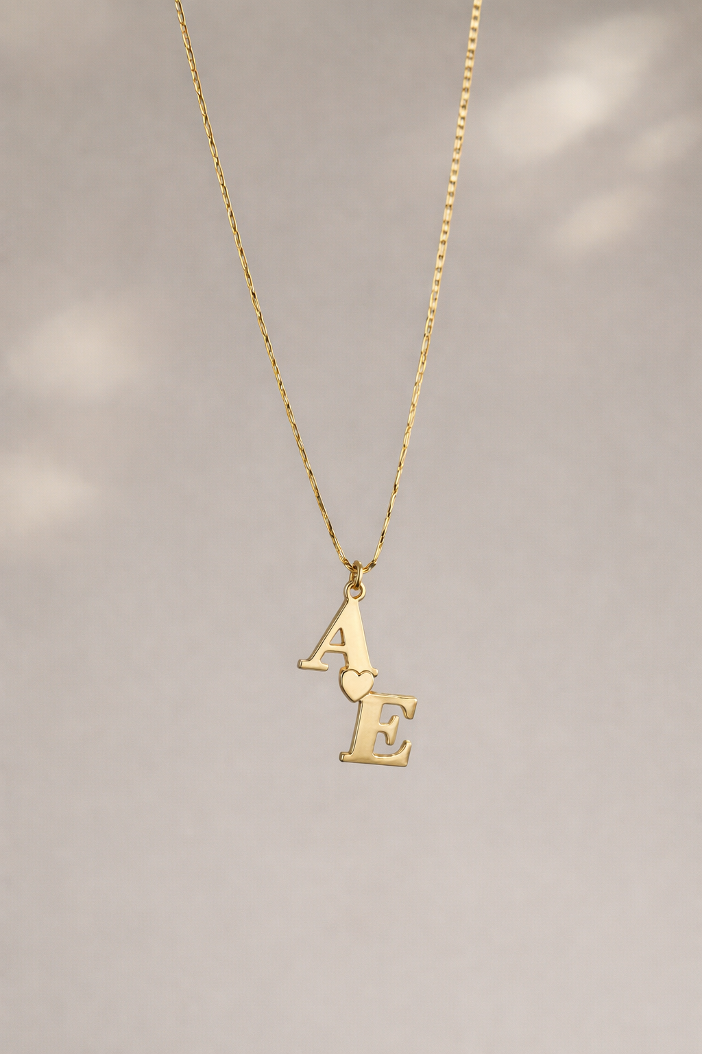 Twin Initial Charm Necklace