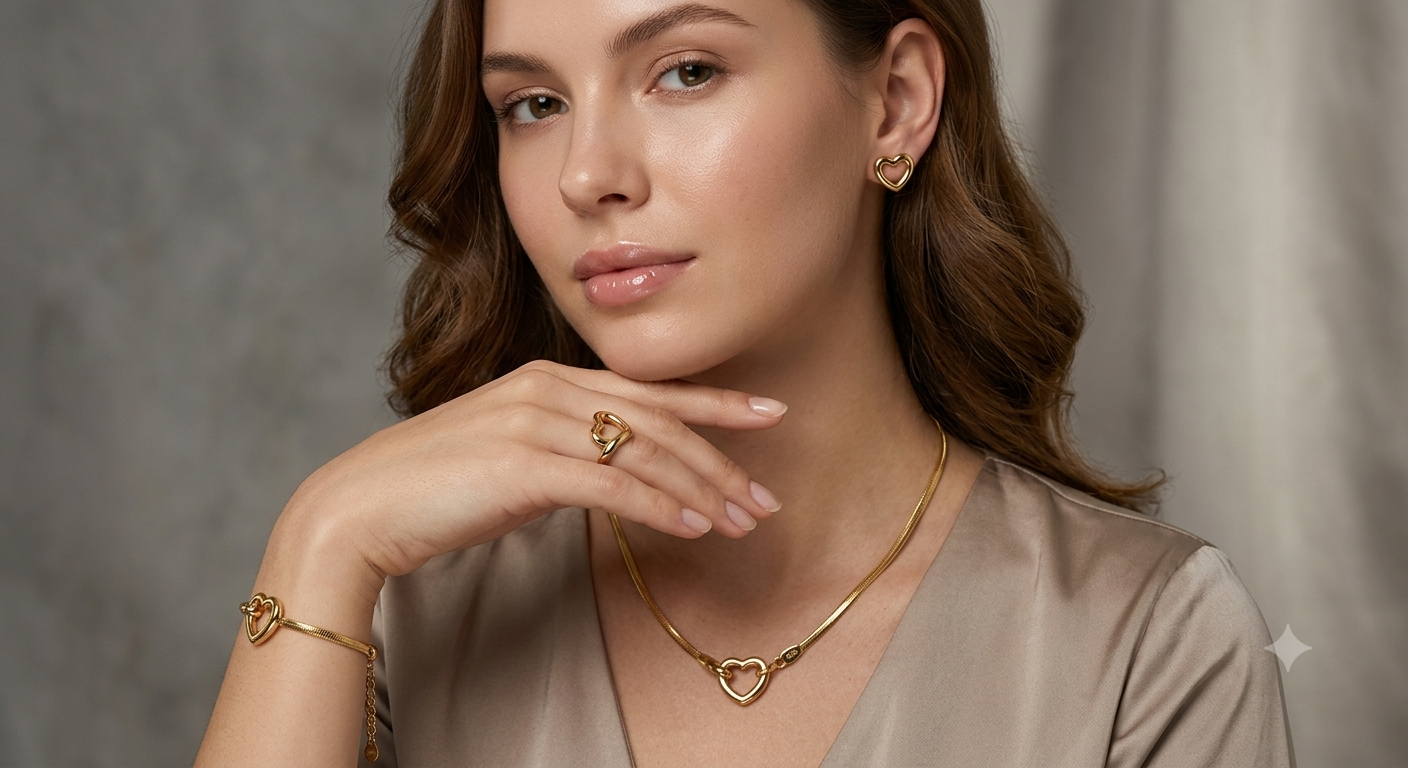 Open Heart Jewel Set