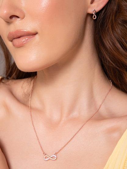 Endless Elegance White Infinity Jewellery Set