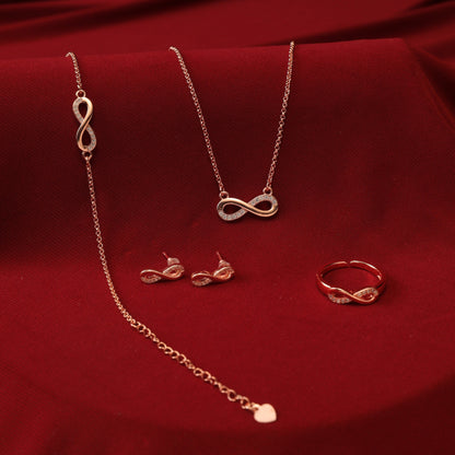 Endless Elegance White Infinity Jewellery Set