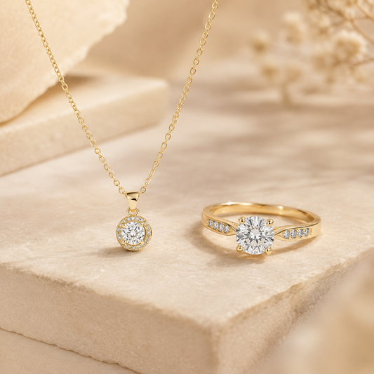 Solitaire Necklace & Ring Set