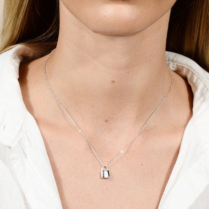Initial Padlock Necklace