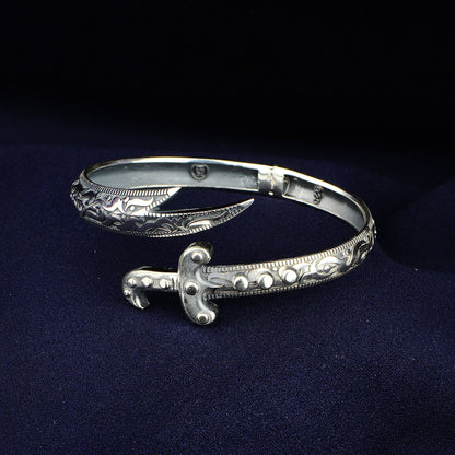 Silver Handmade Zulfiqar Sword Bracelet