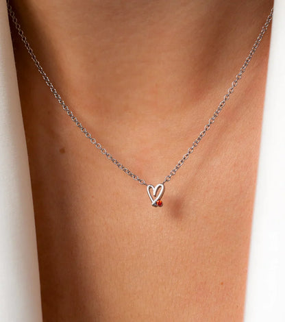 Doodle Heart with birthstone