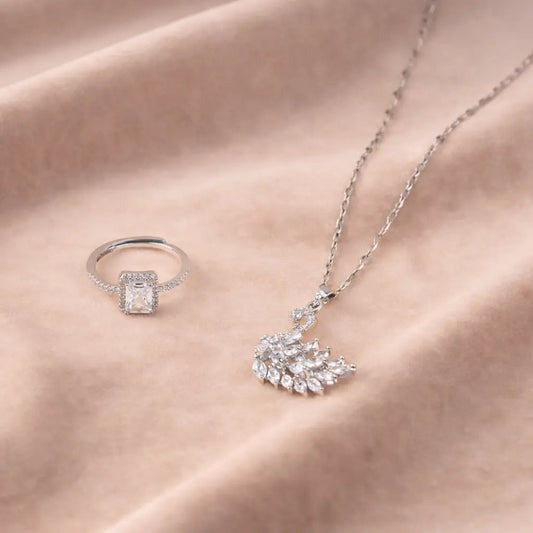 Serene Hamsa and Solitaire Jewellery Combo