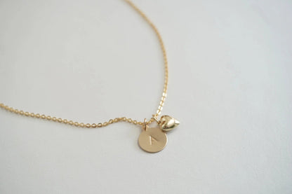 Initial Heart Charm Necklace