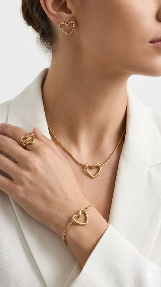 Open Heart Jewel Set