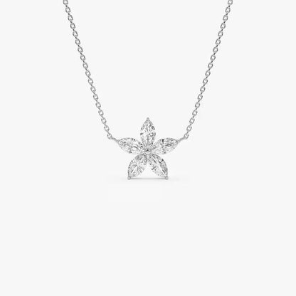 Solitaire Flower Necklace