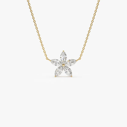 Solitaire Flower Necklace