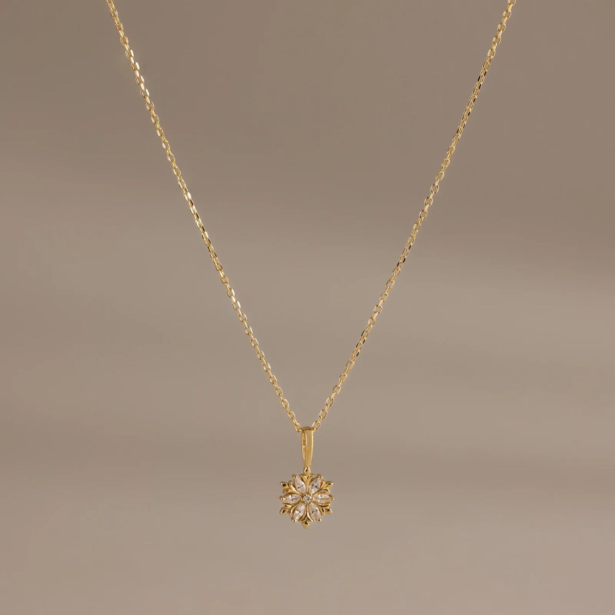 Diamond Poinsettia Necklace