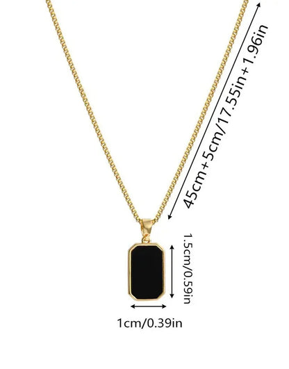 Square Shape Golden Pendant