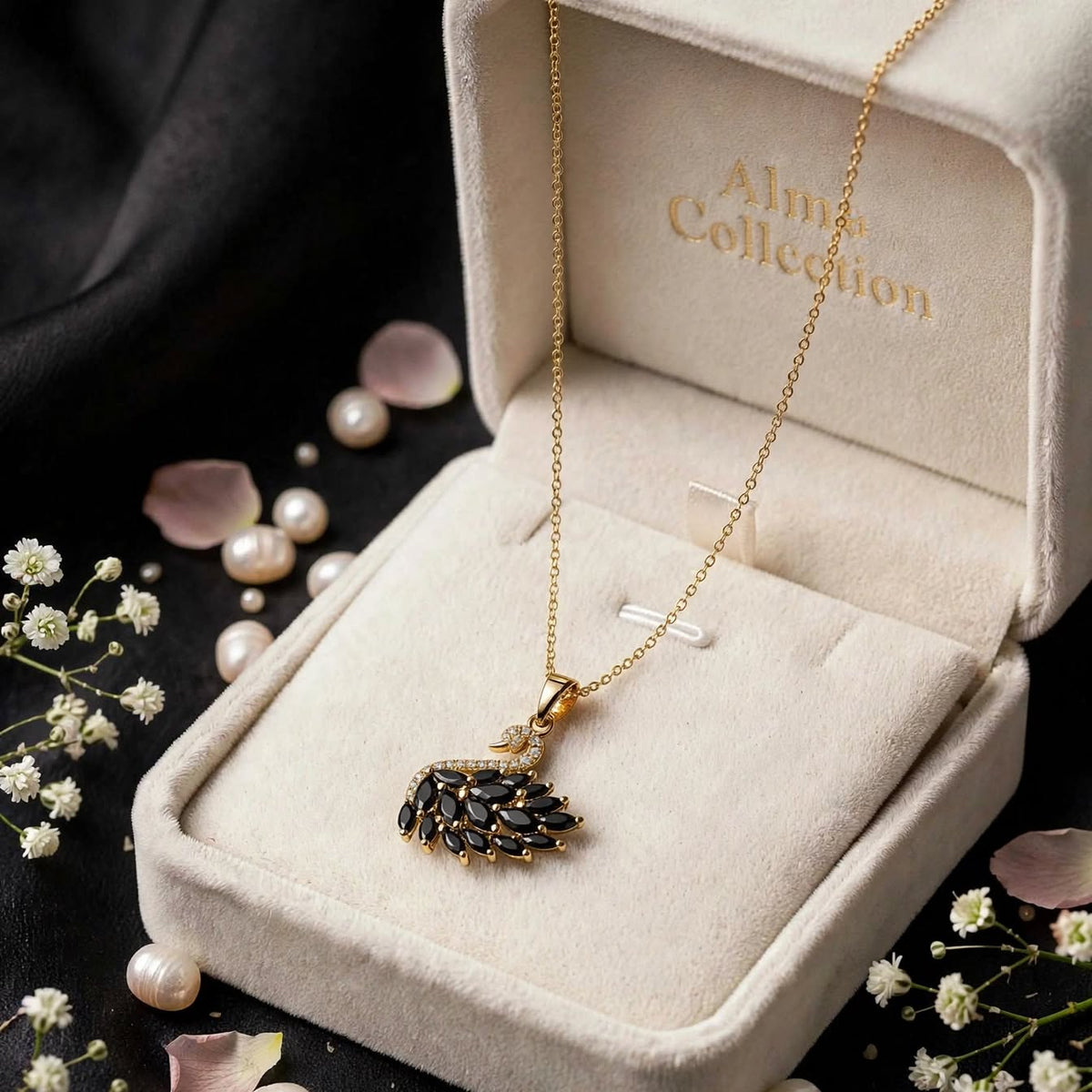 Viral Swan Necklace & Tulip Bracelet Combo